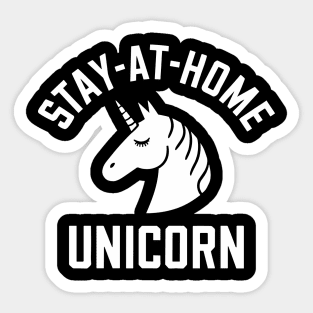 Stay At Home Unicorn Sarcastic Introvert Lazy Vibes Sticker